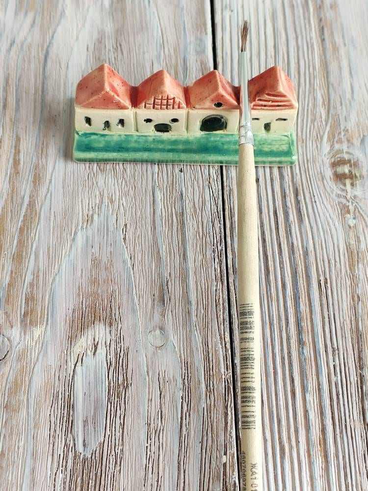 House Brush Rest Calligraphy Pen Rest Paintbrush Rest Etsy