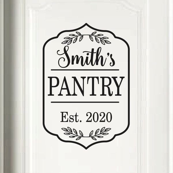 Custom Pantry door decal kitchen decal