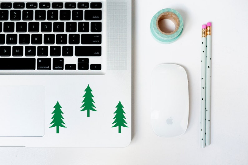 Three Trees Vinyl Decal Glitter Foil Sticker for Apple Macbook Laptop iPad iPhone Car Bumper Truck Window 3 Trees Wander Get Lost