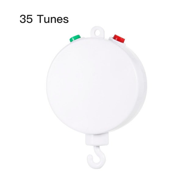 Mobile music box 35 melodies Crib music box Wind-up music for baby mobile tunes lullaby Mobile add ons Rotary crib music