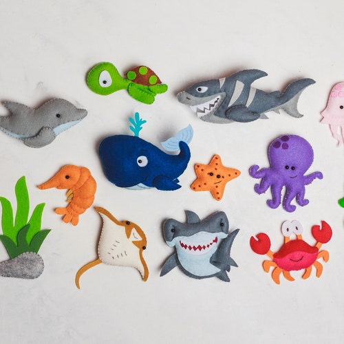 Felt Sea Creatures Educational Toy Set Felt Ocean Creatures - Etsy Felt Sea Creatures Educational Toy Set Felt Ocean Creatures - Etsy