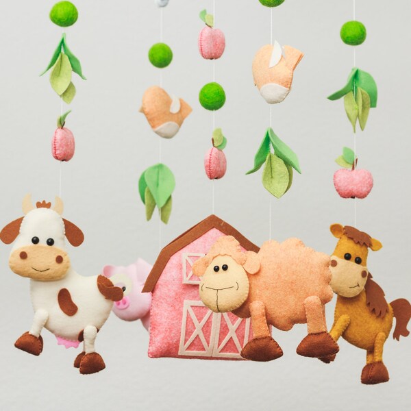 Farm Animals Mobile Etsy