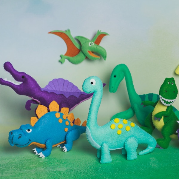 Personalized Felt Dinosaur ornament Christmas Ornaments for hanging:T-Rex Dino Nursery Decor