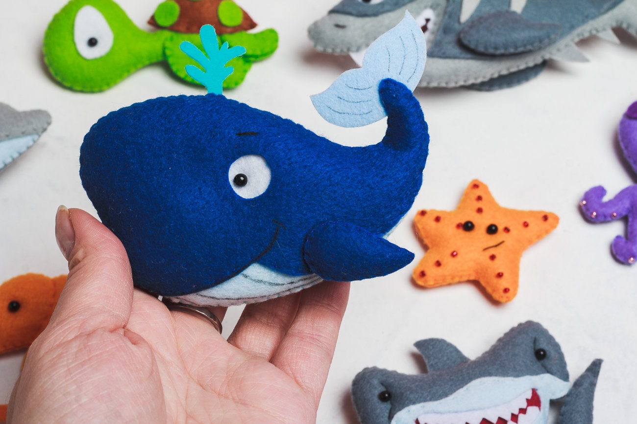 Educational toy set Kids felt toys Felt ocean creatures Etsy