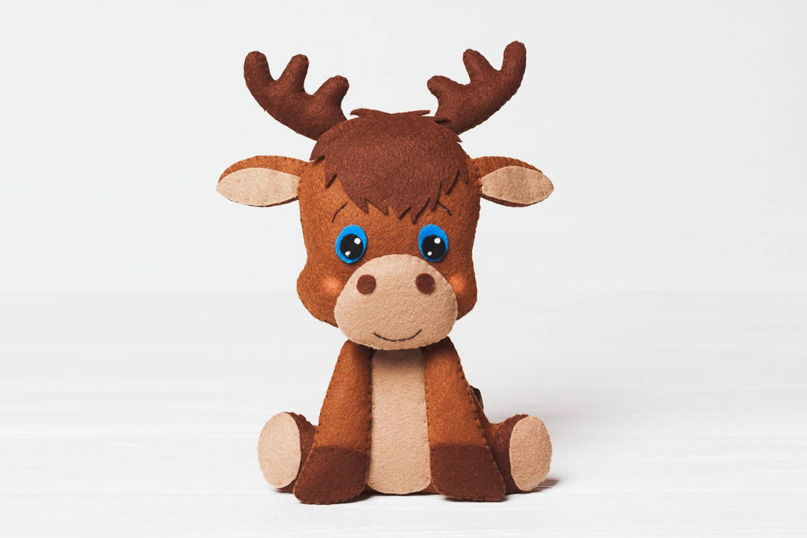 Reindeer pattern PDF Felt Stuffed animal Easy Sewing Christmas Etsy