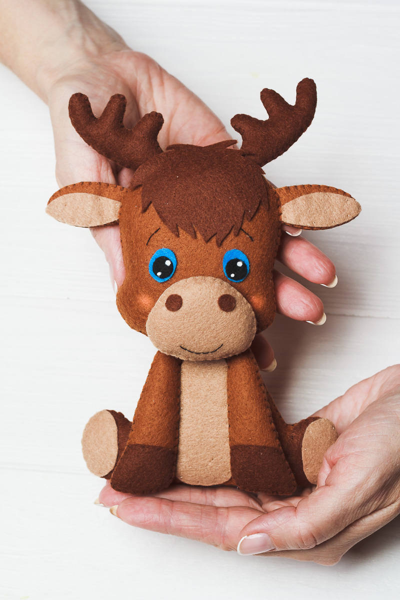 Reindeer Pattern PDF Felt Stuffed Animal Easy Sewing Christmas Etsy