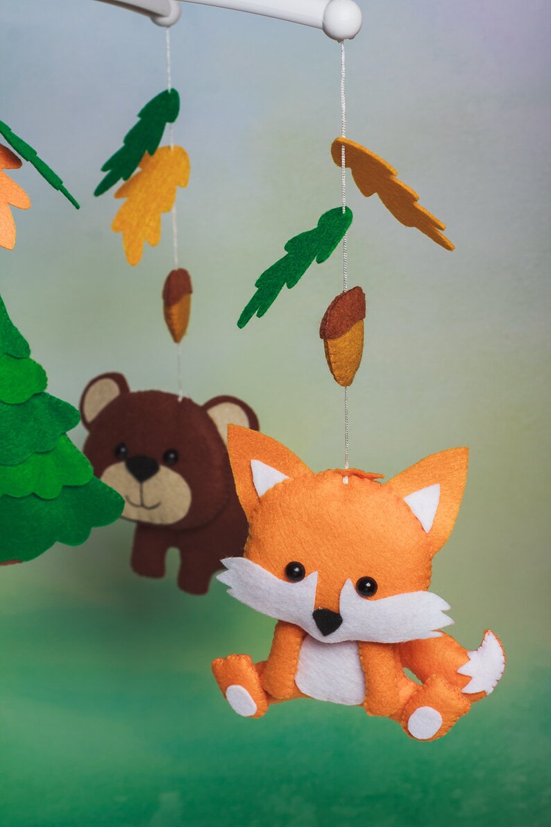 Woodland Mobile for Nursery Decor Forest Baby Mobile Baby Etsy