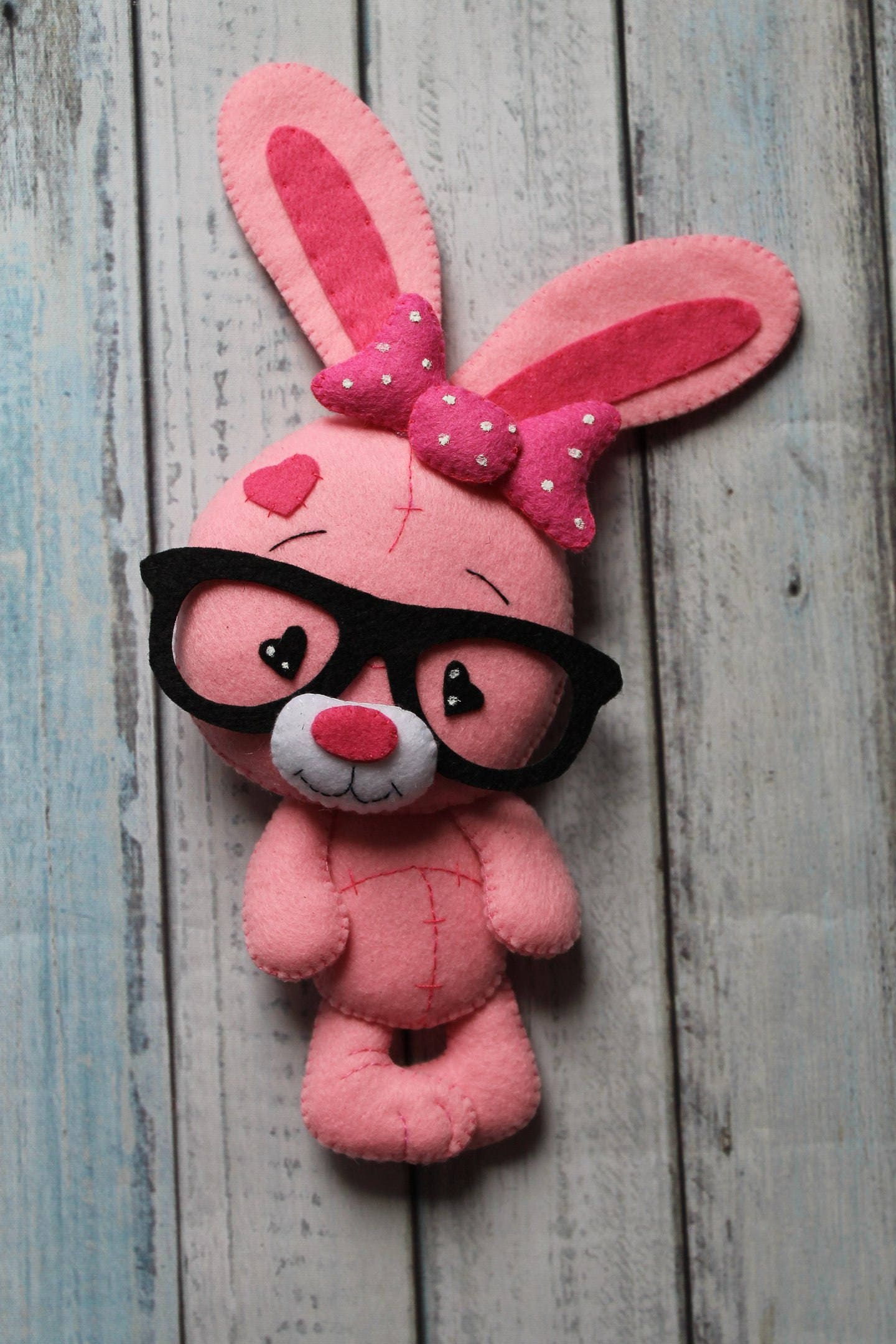 Bunny Pattern Easter Ornaments PDF Felt Pattern Rabbit Easy Sewing ...