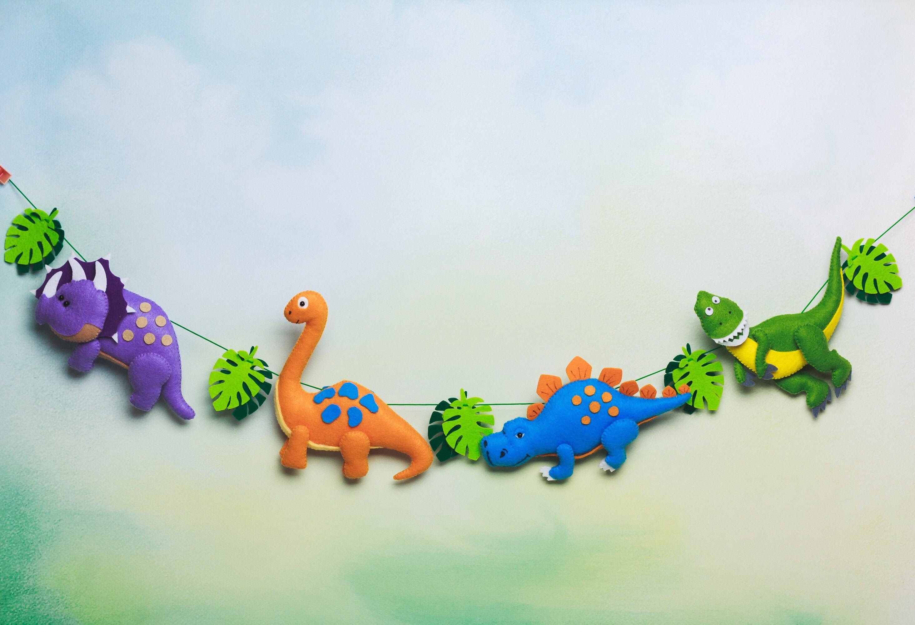 Dinosaur garland Birthday party decor TRex baby garland Etsy