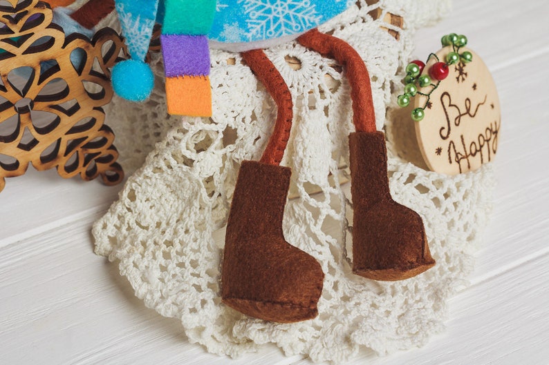 Christmas ornaments PDF felt pattern Snowman Easy Sewing Nursery decor Party Pdf sewing patterns tutorial Baby christmas toy doll pattern