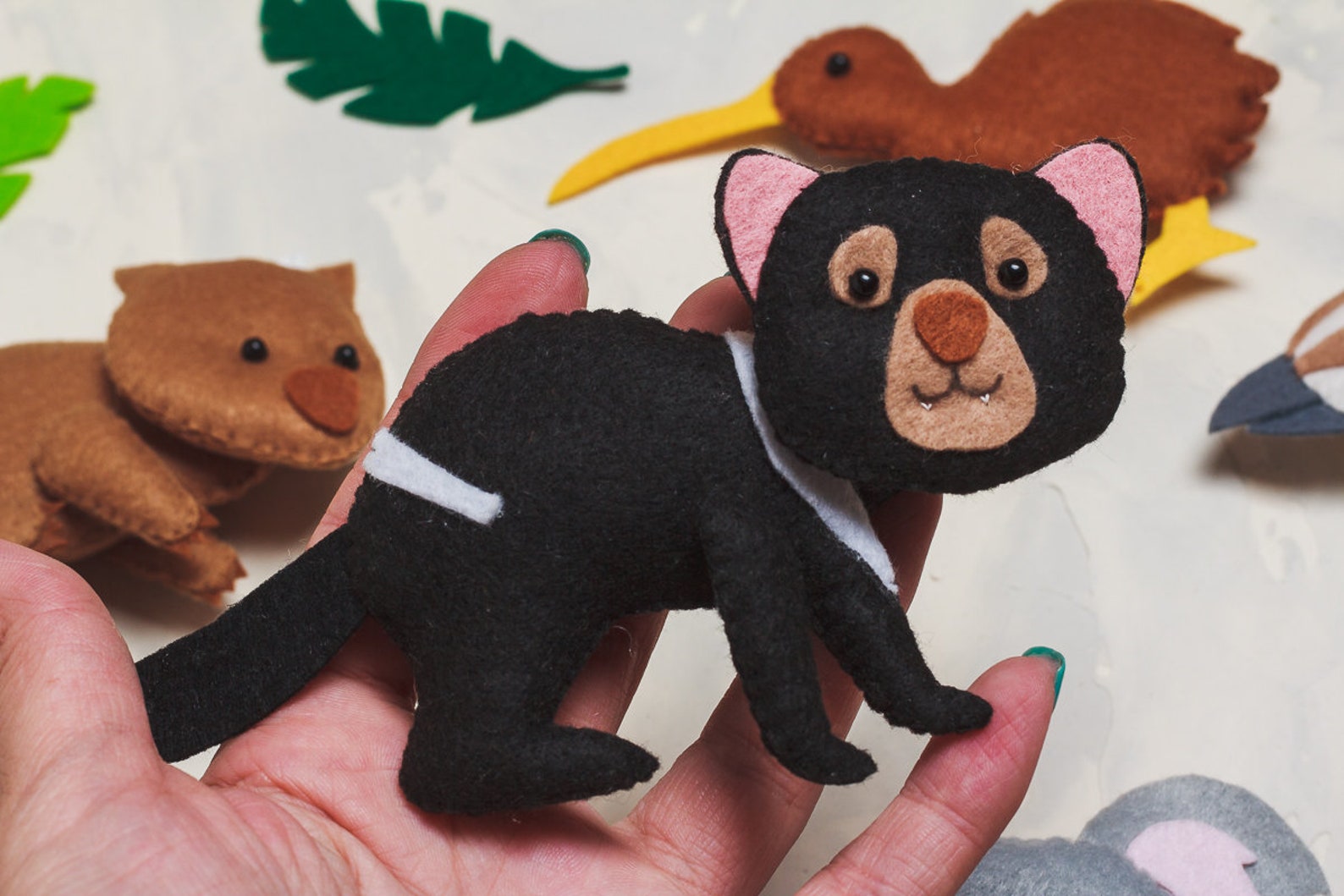 Felt Australian Animals Christmas Ornaments Kids Learning Toys Etsy Canada