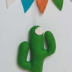 Llama ornament Christmas felt animal ornaments Stuffed Alpaca Mountains decoration Cactus Cacti tree decor Baby nursery decor Hanging toys image 9