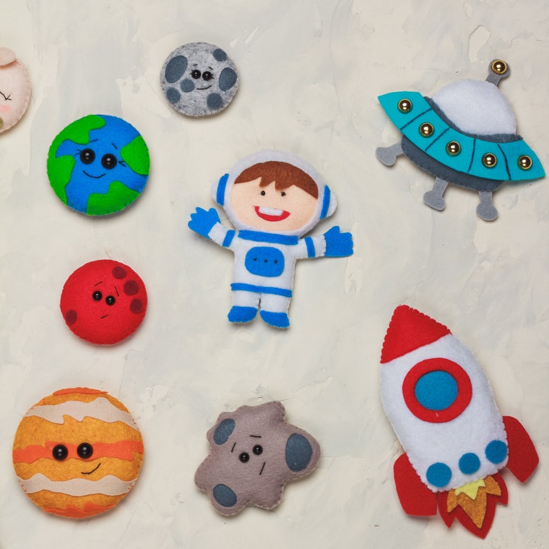 Felt Solar System Play Set Fridge for Kids Toddlers Etsy