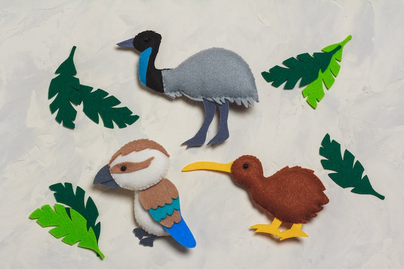 Felt Animals Kids Felt Australian Learning Toys Christmas Etsy