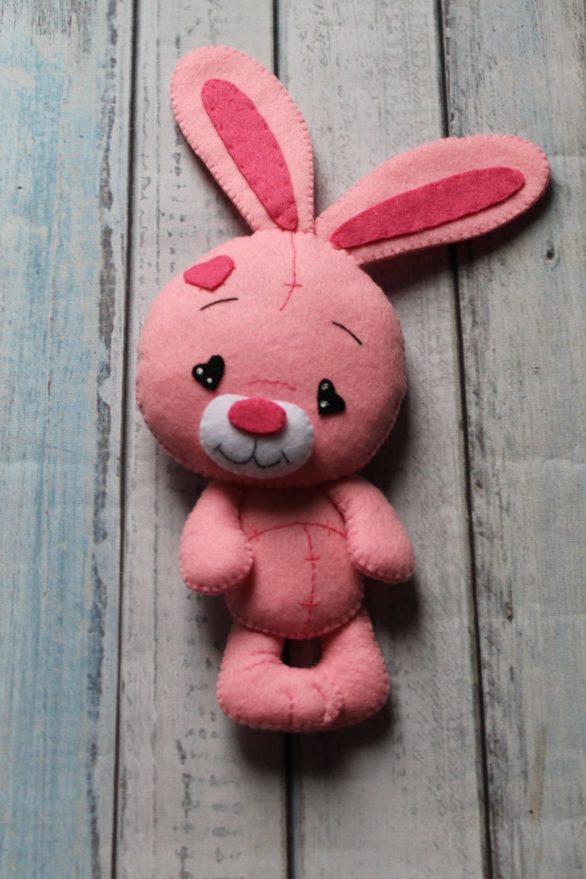 Bunny Pattern Easter Ornaments PDF Felt Pattern Rabbit Easy Sewing ...