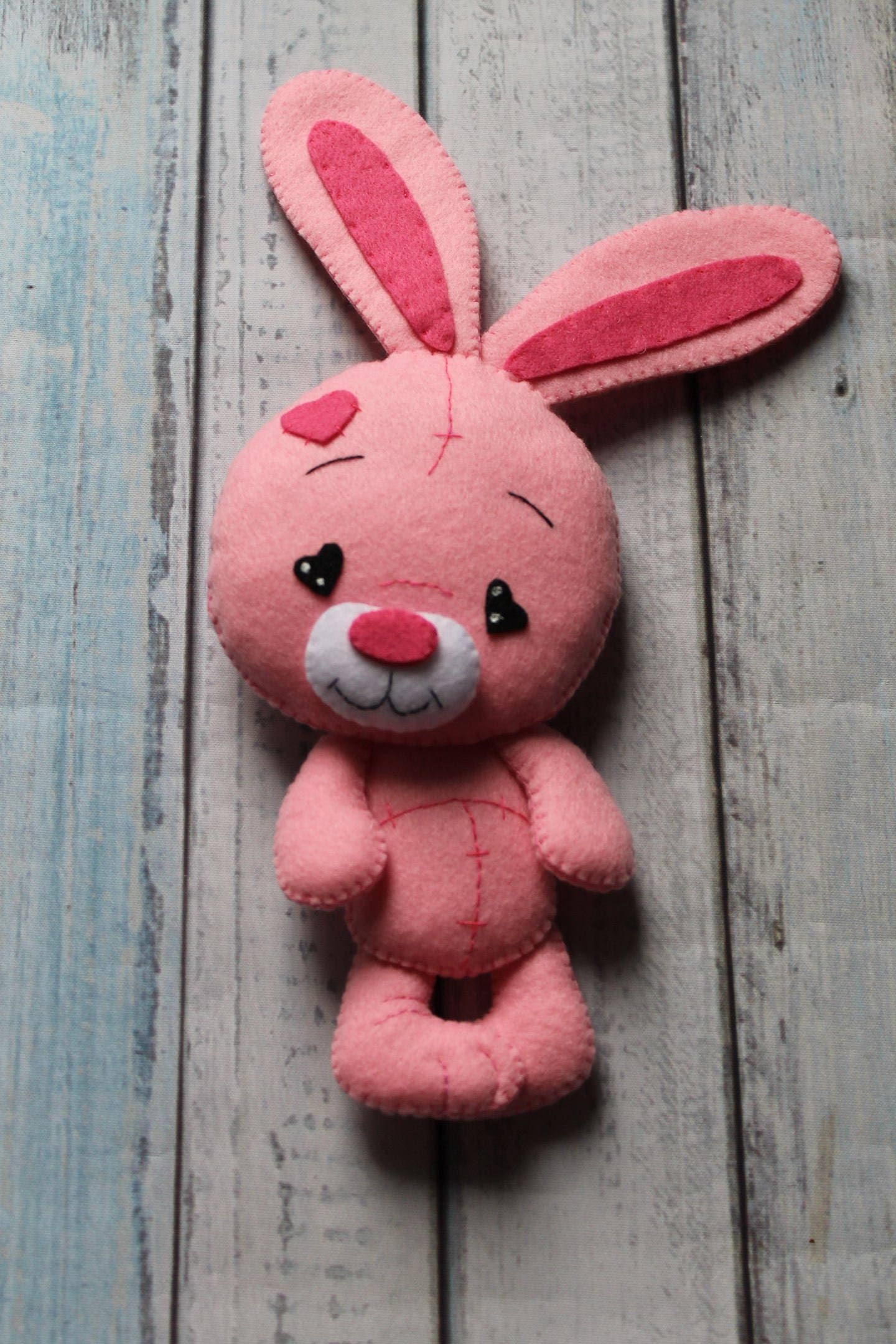 Bunny Pattern Easter Ornaments PDF Felt Pattern Rabbit Easy Sewing ...