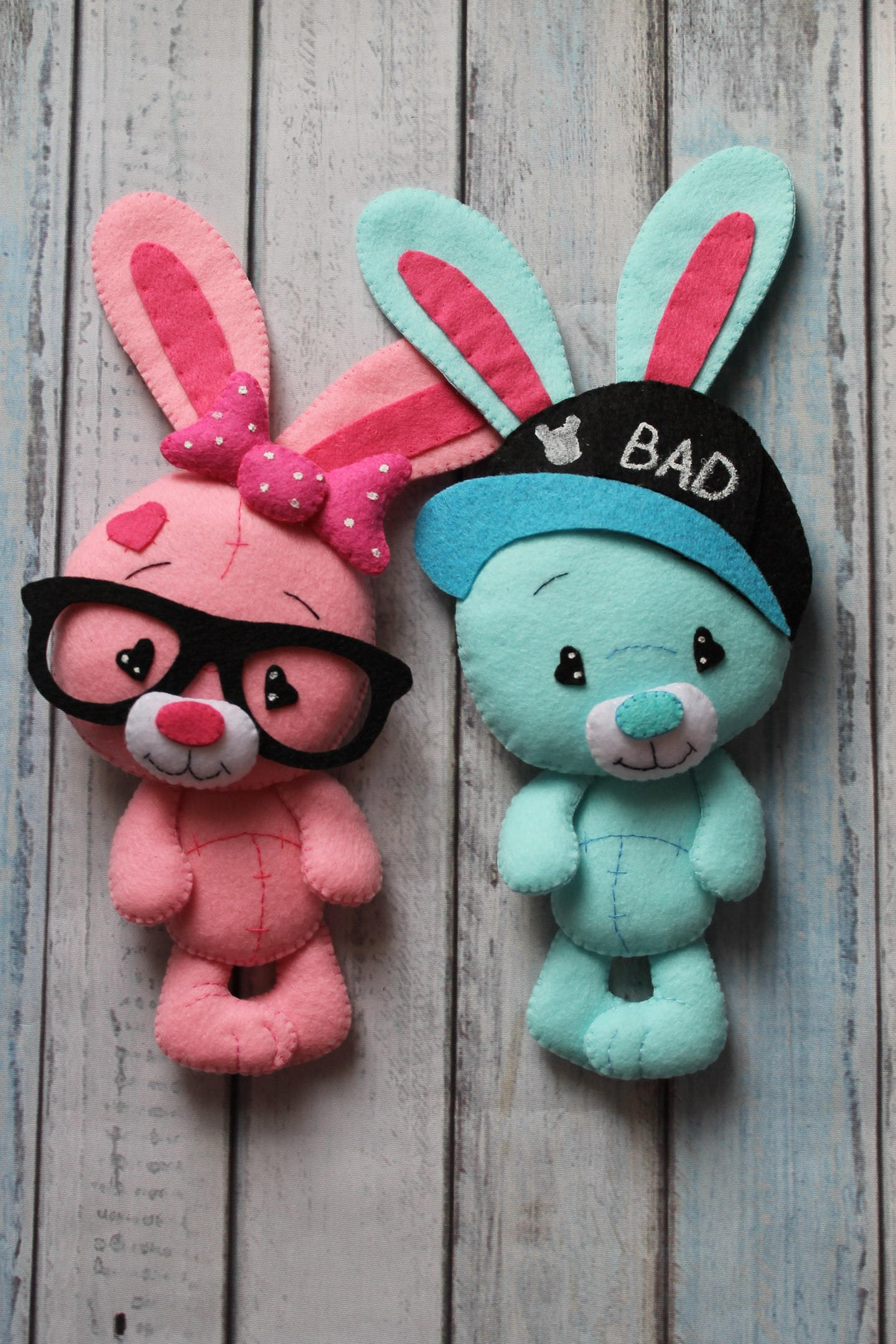 Bunny Pattern Easter Ornaments PDF Felt Pattern Rabbit Easy Sewing ...