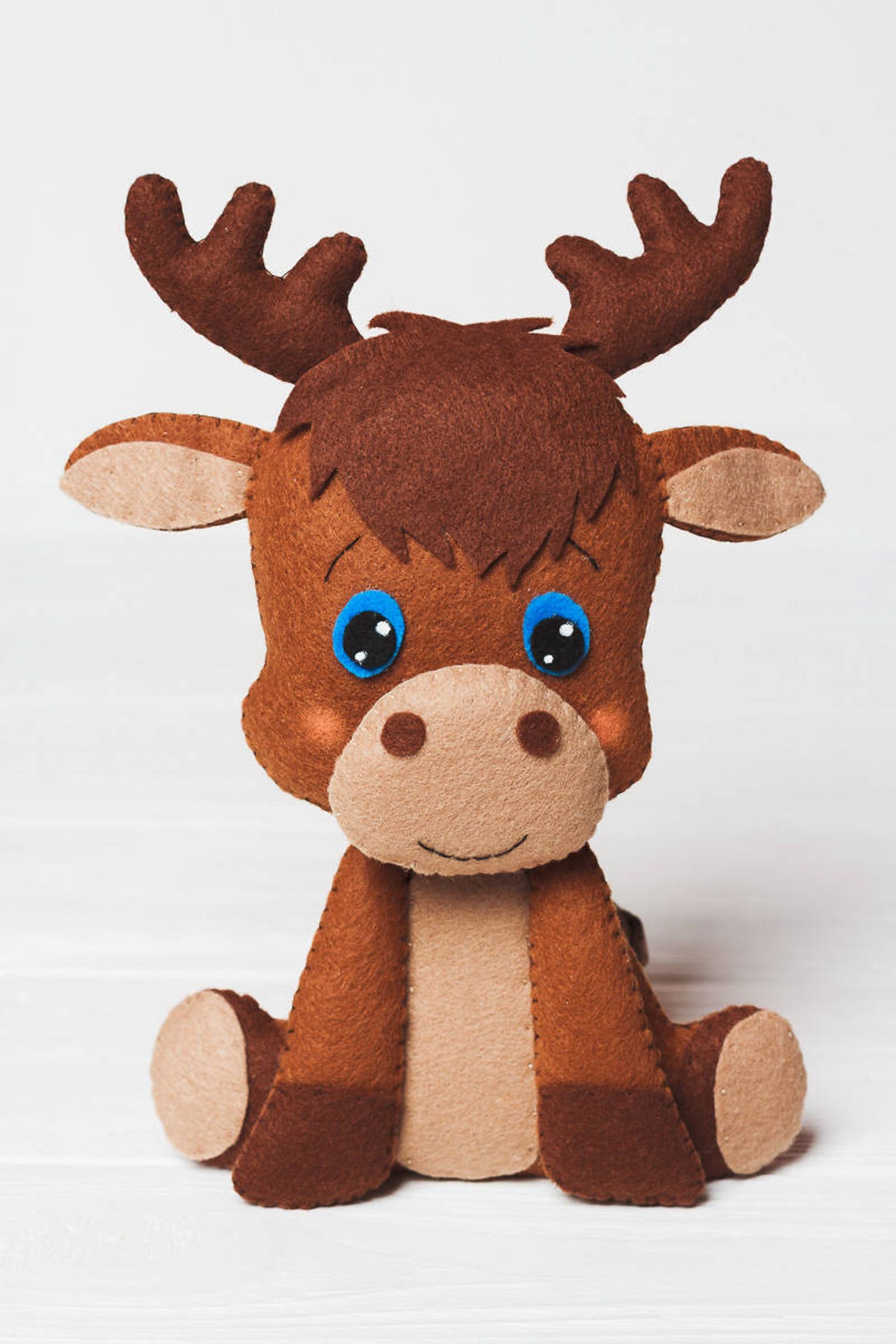 Reindeer pattern PDF Felt Stuffed animal Easy Sewing Christmas Etsy