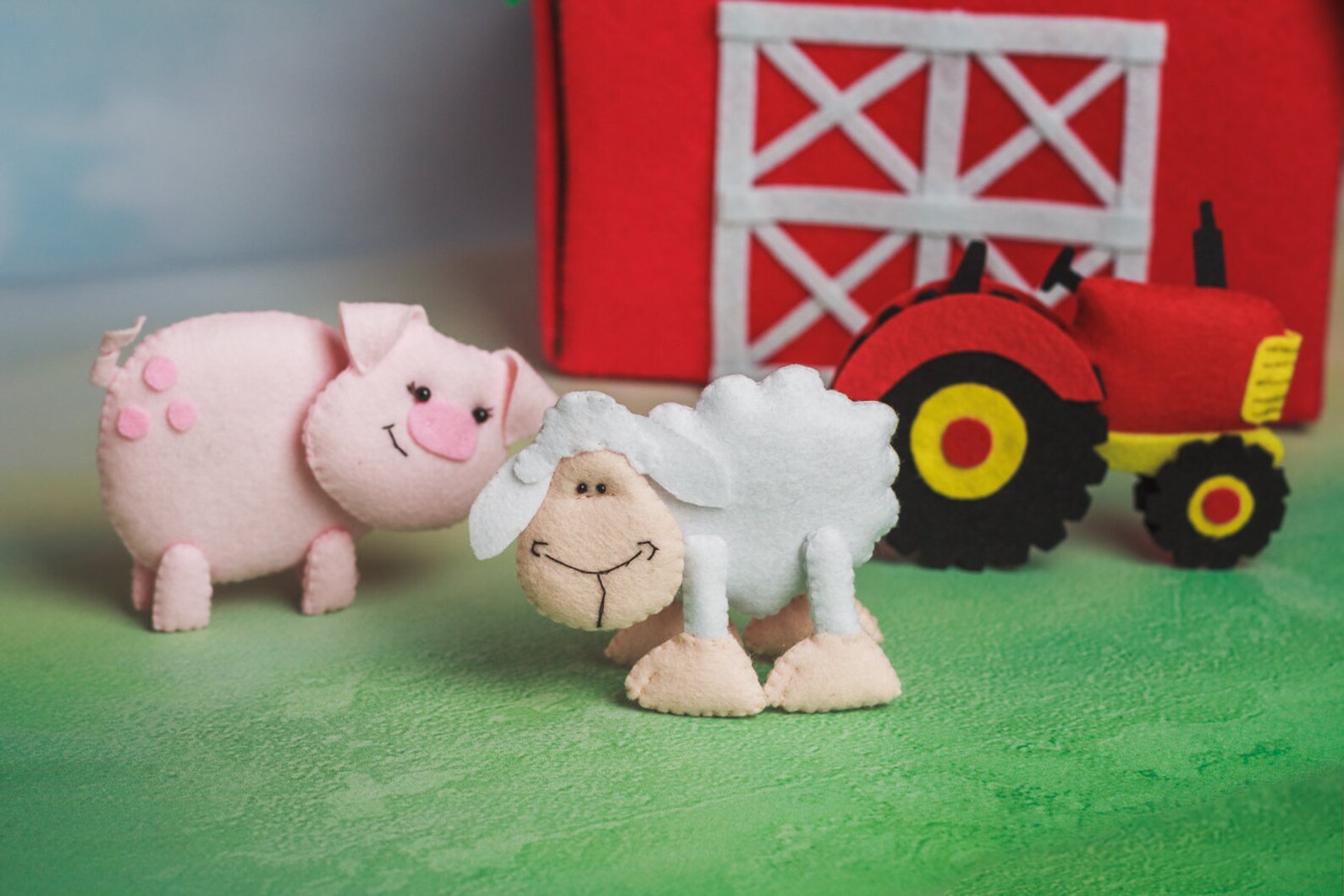 Farm Animals Nursery Decor Christmas Gift Felt Toys Plush Etsy