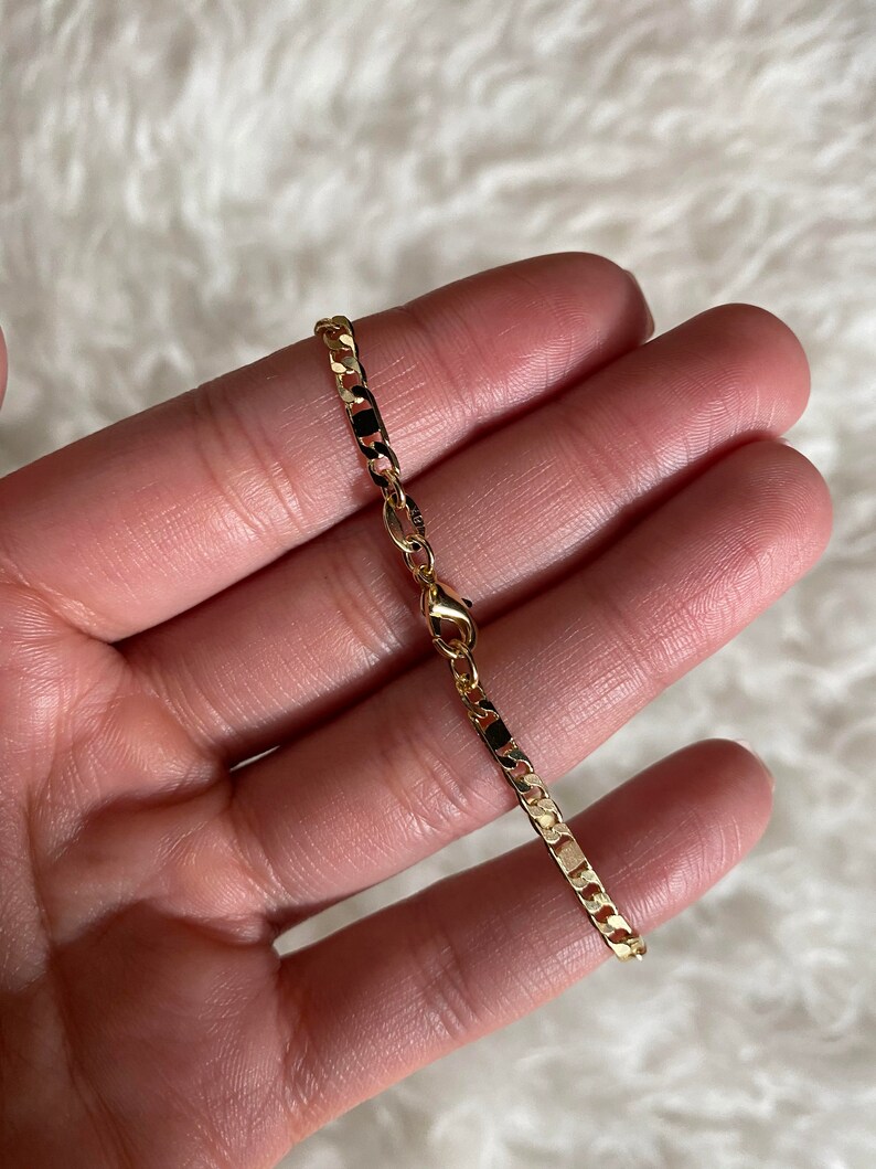 18k gold cuban anklet