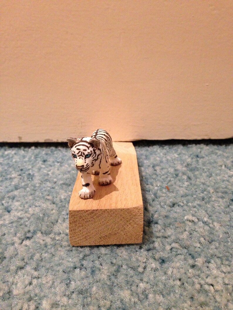 Baby White Tiger Oak Wooden Door Stop Bedroom Door Stop Etsy