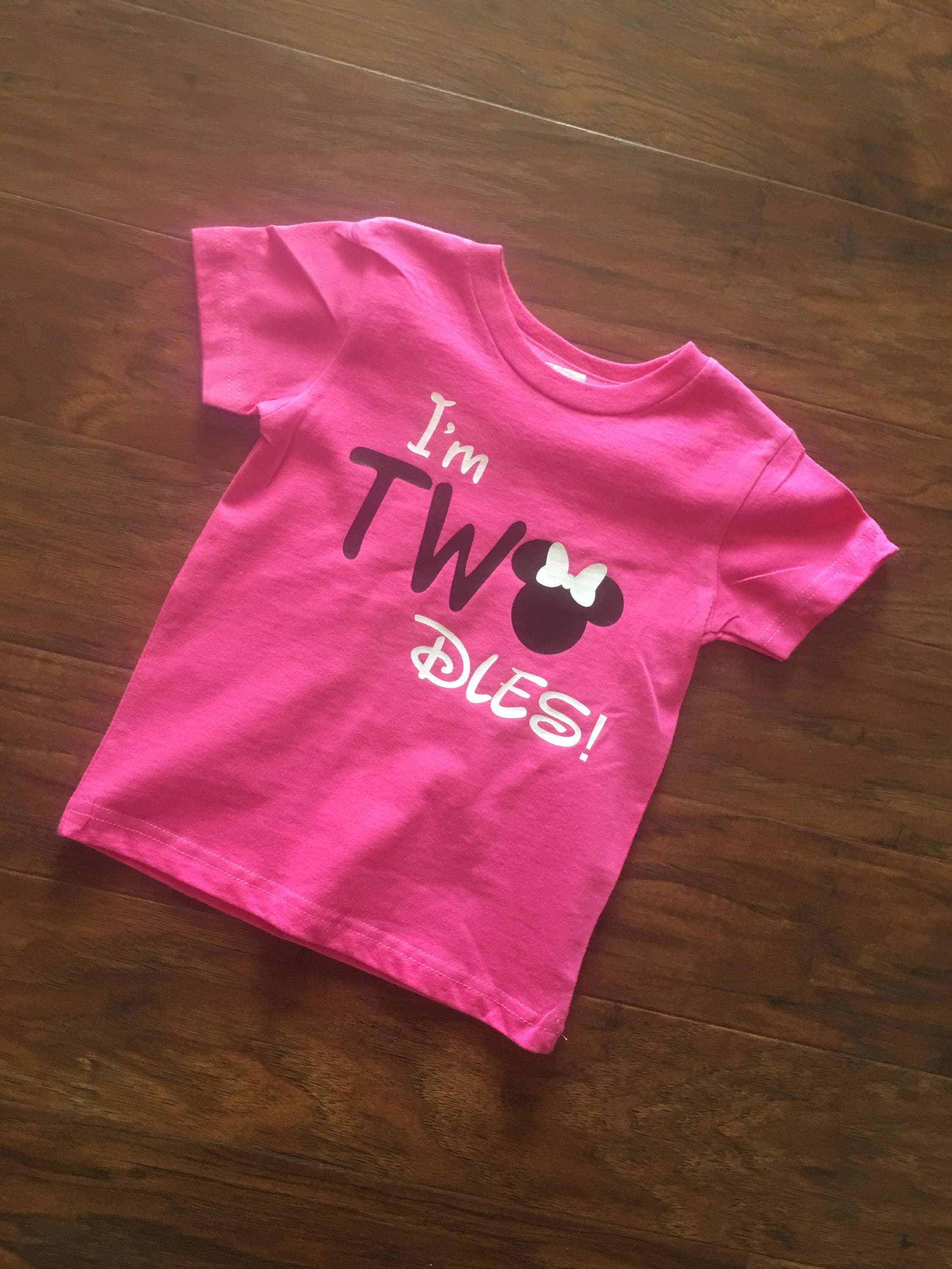Twodles Pinkor Blue Toddler Shirt Second Birthday Shirt Etsy