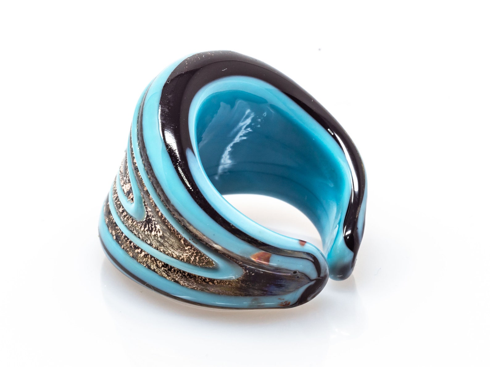 Authentic Murano Glass Ring Handmade in Venice Italian Etsy