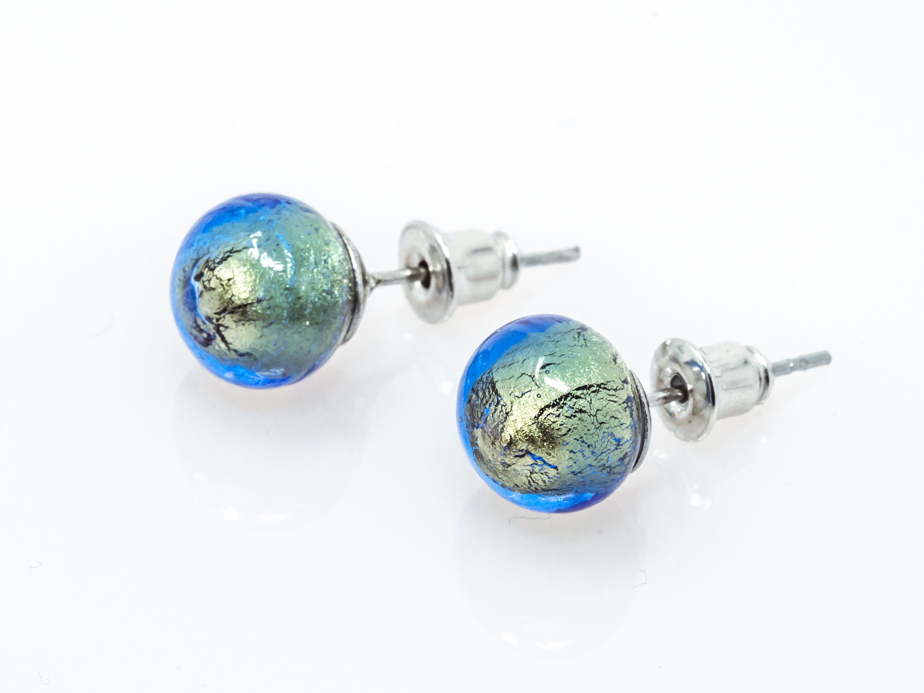 Murano Glass Stud Earrings Handmade in Venice Italian Etsy