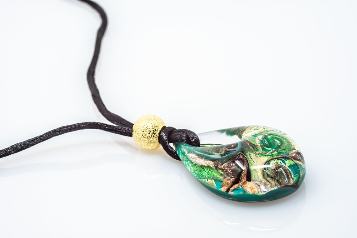 Murano Glass Pendant Necklace Venice Handmade Italian Etsy