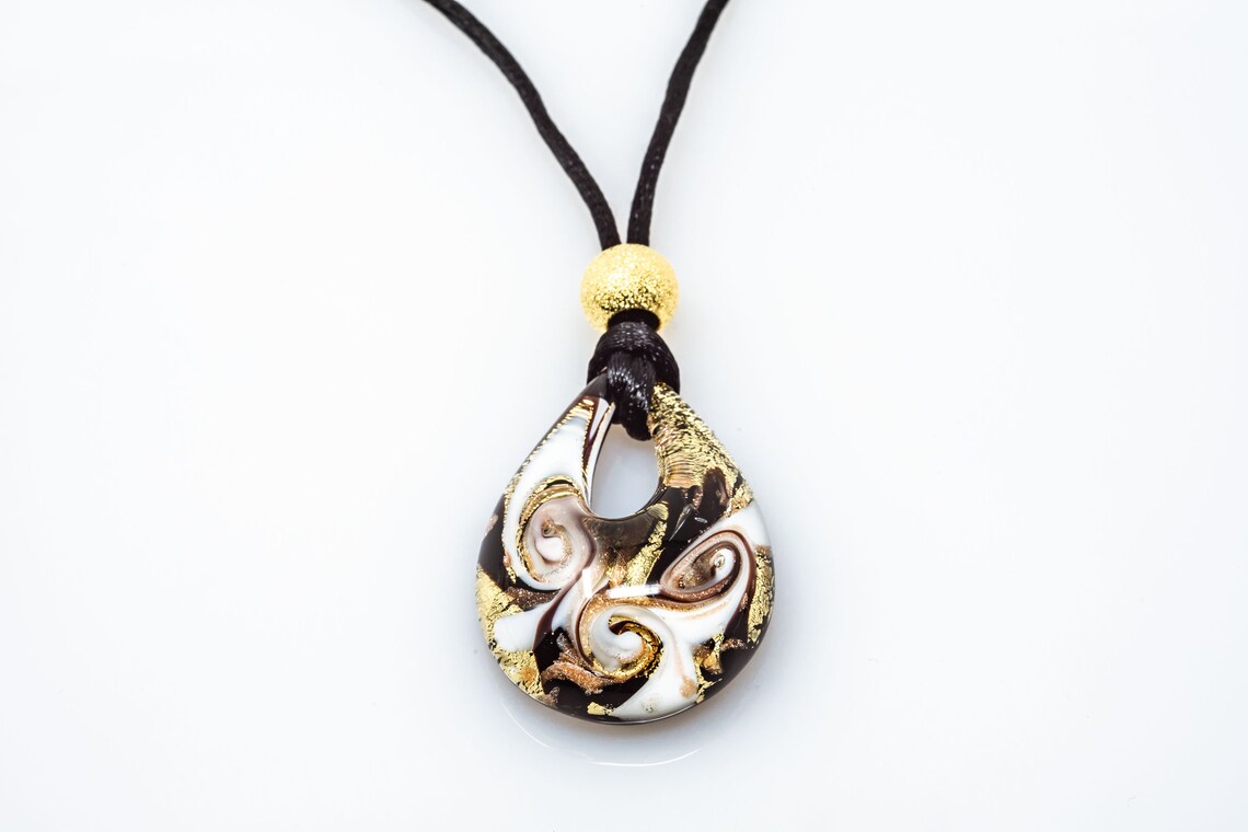Murano Glass Pendant Necklace Venice Handmade Italian Etsy