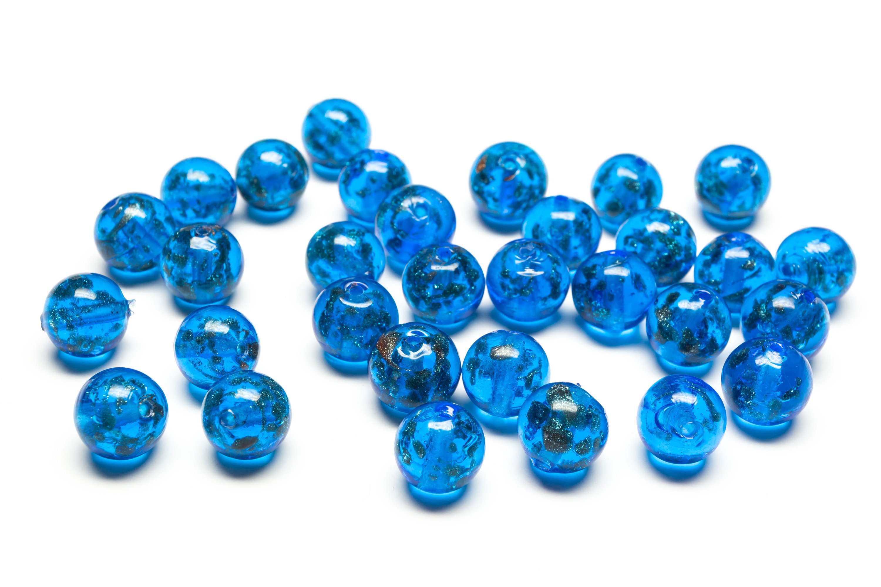 Authentic Murano Glass Loose Beads 30 pcs 10mm Avventurine Etsy