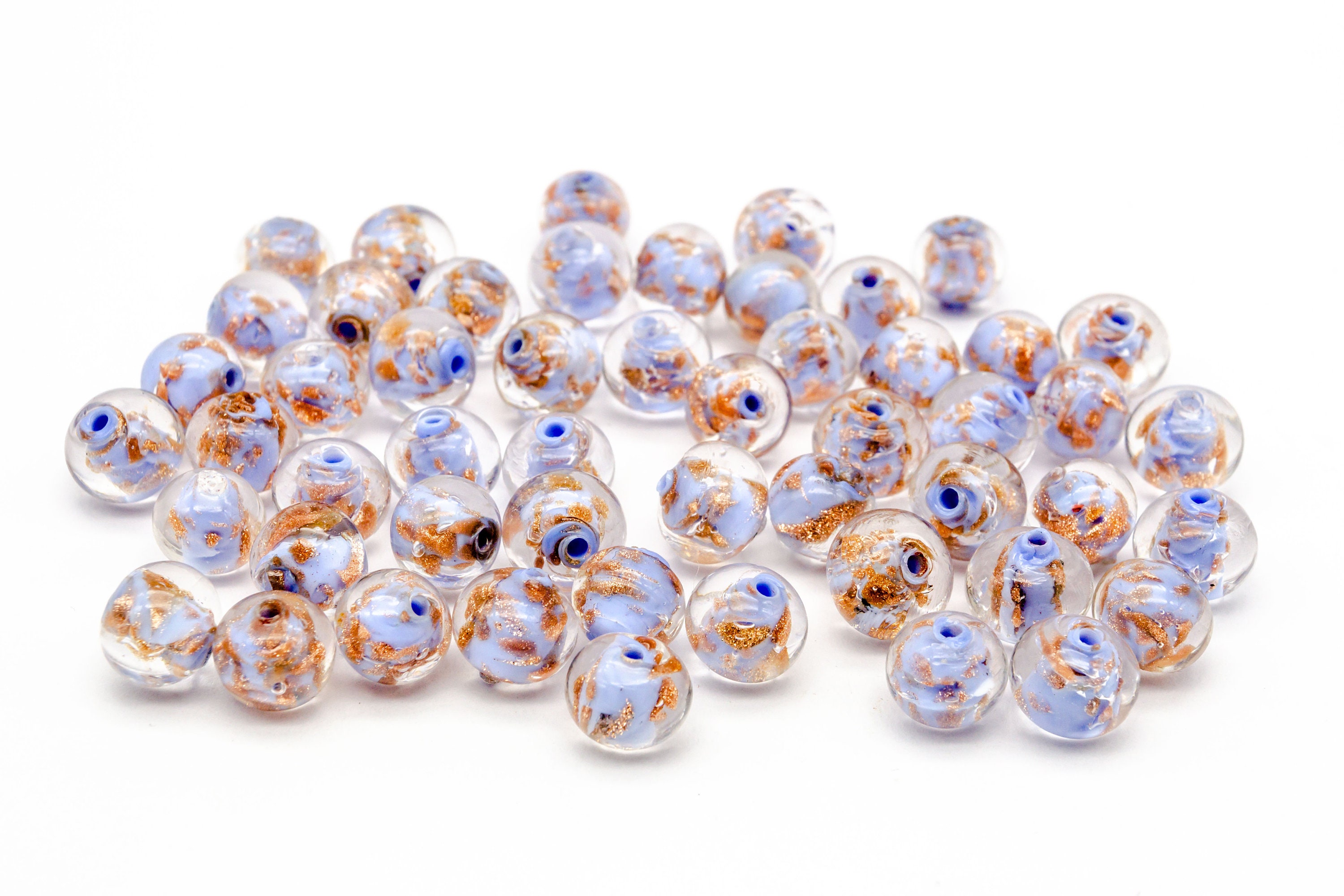 Authentic Murano Glass Loose Beads 50 pcs 8mm Avventurine Etsy