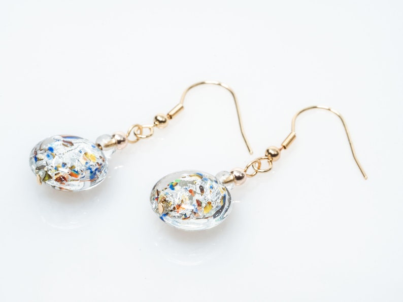 turquoise Vintage bohemian edgy earrings silver earrings Murano Glass Dangle Earrings statement earrings beaded earrings