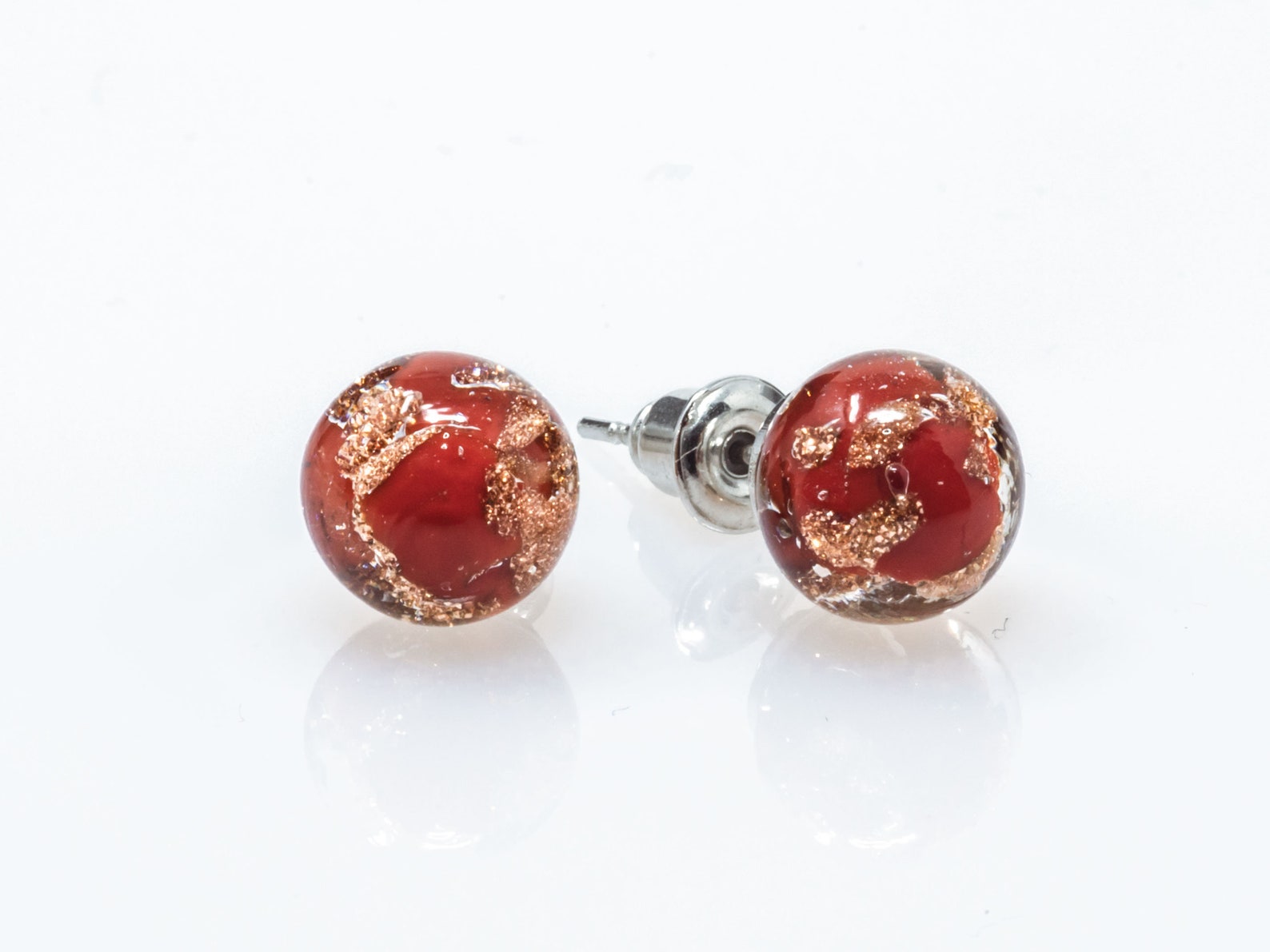 Murano Glass Stud Earrings Handmade in Venice Italian Etsy