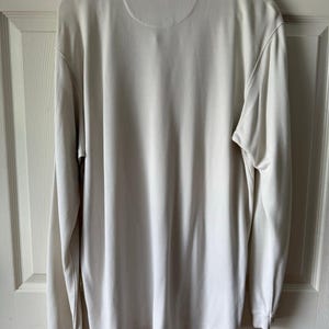 Tommy Bahama Silk Cotton Long Sleeve Polo Shirt White Size M Vintage Y2K Resort image 2