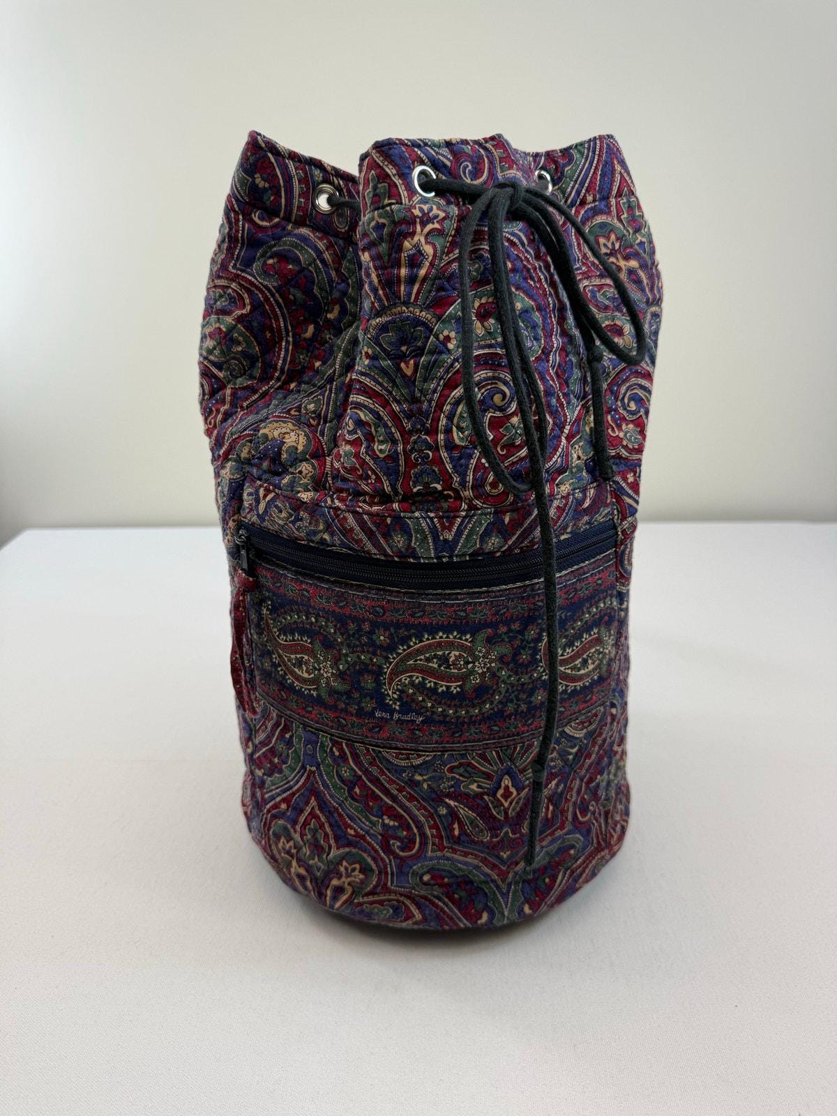 Vera Bradley Drawstring Tote Backpack Womens Canvas Quilted Original Drawstring Backpack - Cotton | Vera Bradley main image 3