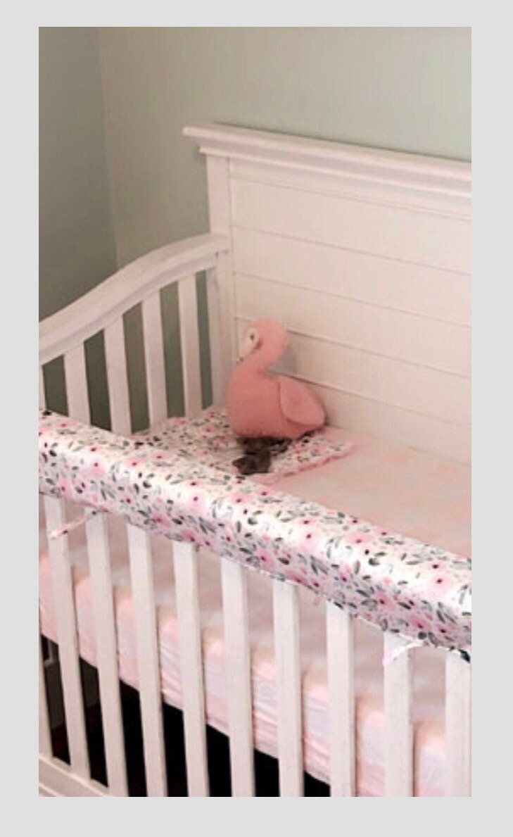 Pink Floral Crib Sheet Pink Roses Swaddle Watercolor Roses Etsy