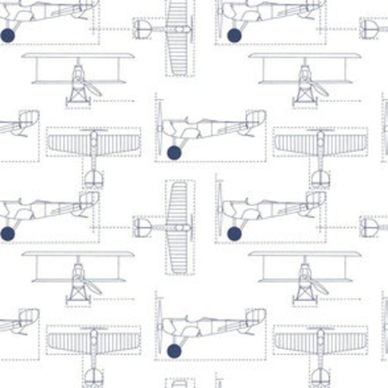In Flight Crib Bedding Airplanes Crib Sheet Biplanes Pilots Etsy