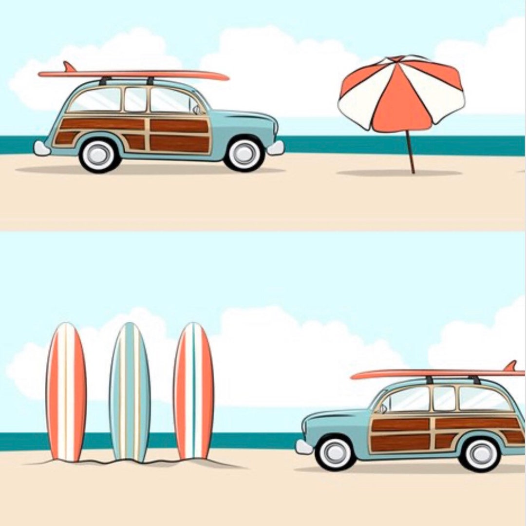 Boho Surfer Personalized Crib Sheet main image 1