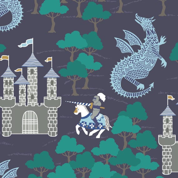 Change Pad Knights and Dragons Crib Bedding Knight Gray Blue Castle Raid Crib Sheet Castle Dragon Brave Knight Raid