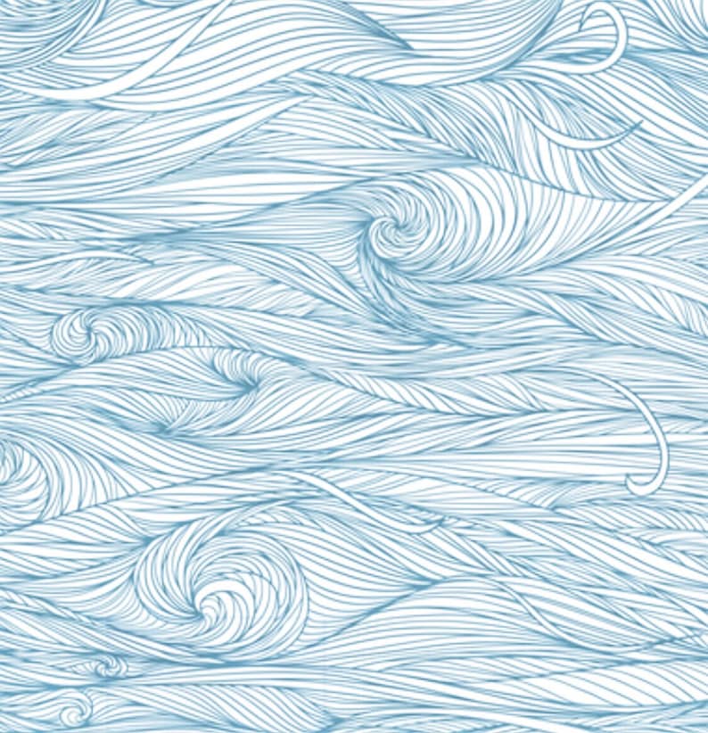 Waves Crib Sheet Ocean Changing Pad Cover Waves Teal Etsy