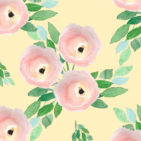 yellow floral crib sheet