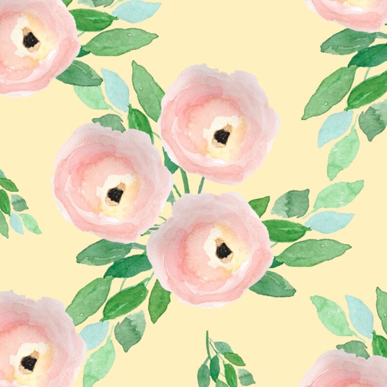 yellow floral crib sheet