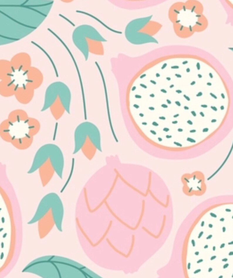 Organic Dragon Fruit Change Pad Baby Girl Bedding Flowers Crib Sheet Mint Dragon Fruit Baby Bedding Tropical Nursery Dragon Fruit