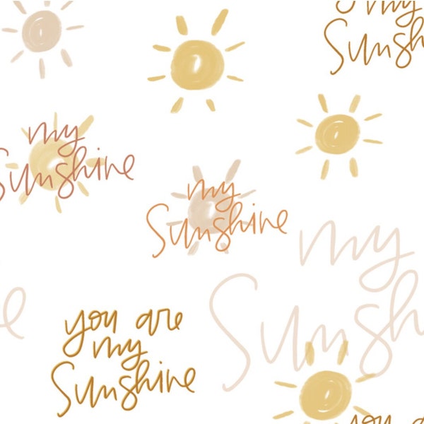 You Are My Sunshine Baby Bedding, Sunshine, Honey Gold, Text, Crib Sheet, Mini Crib Sheet, Change Pad, Crib Blanket, Rainbow Baby Bedding