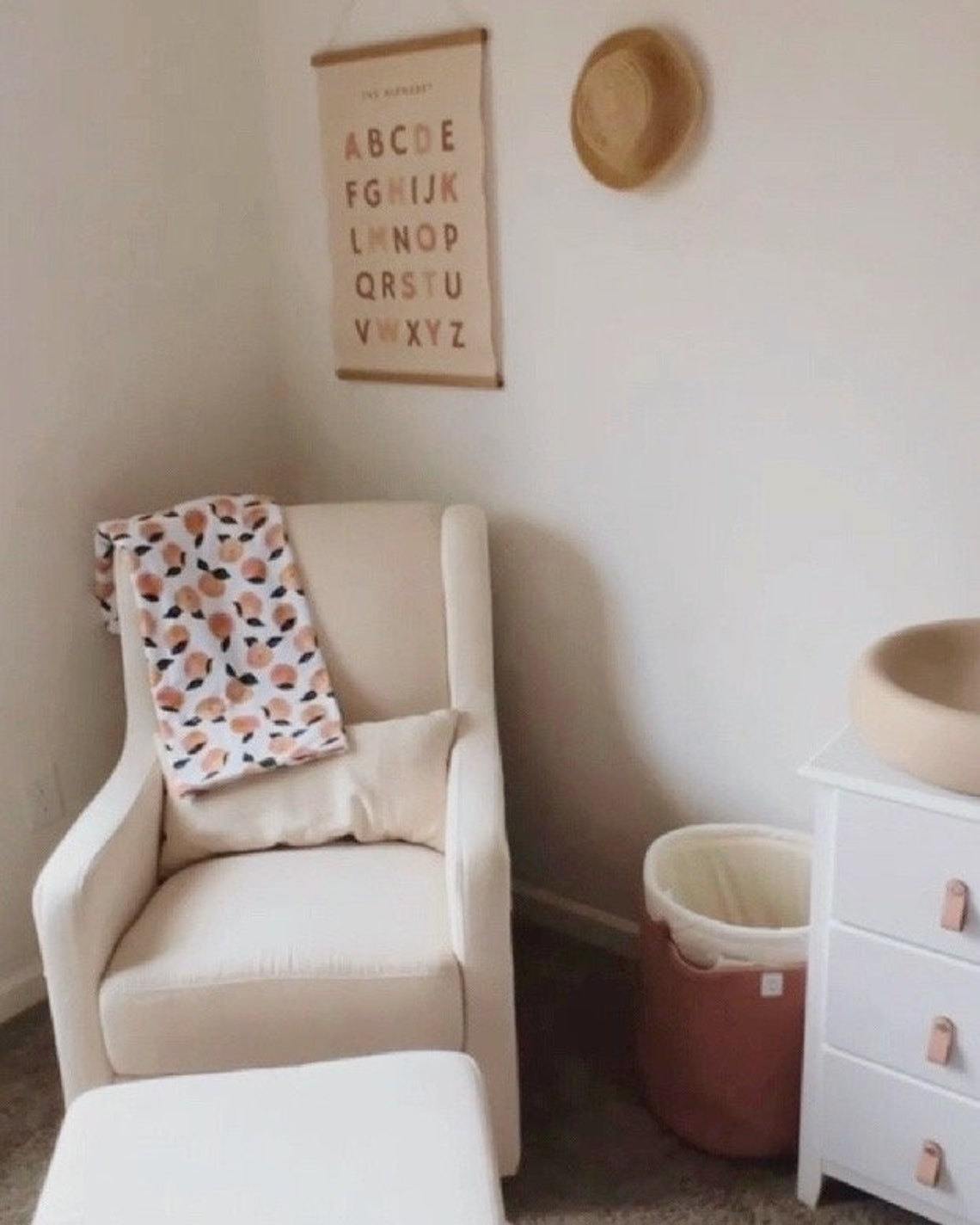 Watercolor Peach Crib Sheet Peach Crib Bedding Peach Etsy