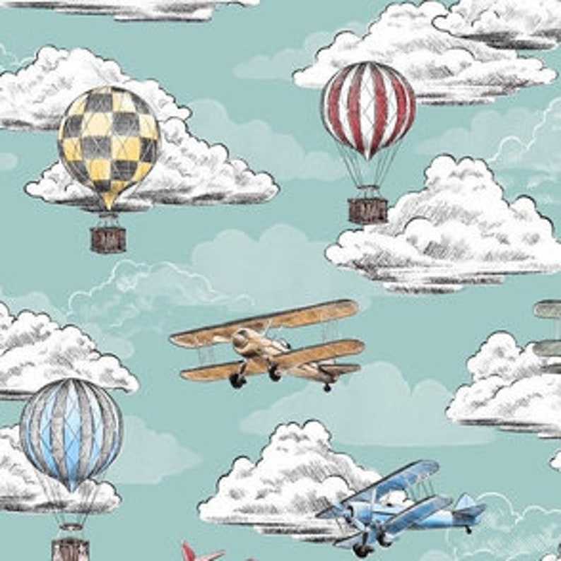 In Flight Crib Bedding Airplanes Crib Sheet Biplanes Pilots Etsy