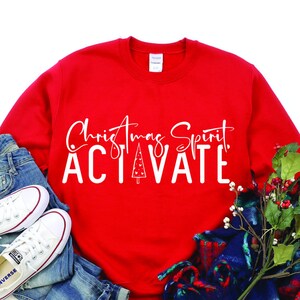 Kerstgeest Activeren SVG, png pdf, grappig kerstshirt (digitale download) afbeelding 1