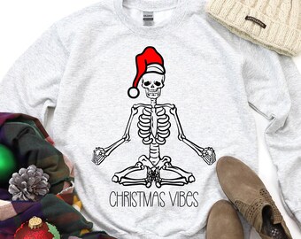 Funny Christmas Skeleton SVG, Christmas Shirt Design (Digital Download)