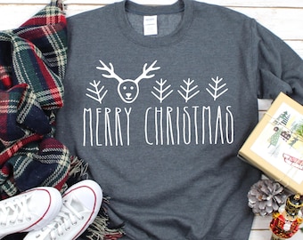 Feliz Navidad en una casa de campo (SVG, PNG, PDF, descarga digital)